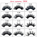 Großhandel benutzerdefinierte 5d Faux Nerz Wimpern Extensions 25mm Slik Falsche Nerzwimpern